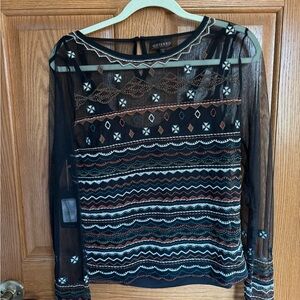 Shyanne Sheer Embroidered Top